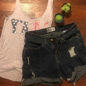 Levi Strauss distresses shorts